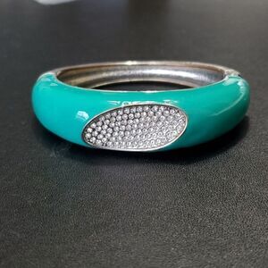 Bluish green hinged bracelet
